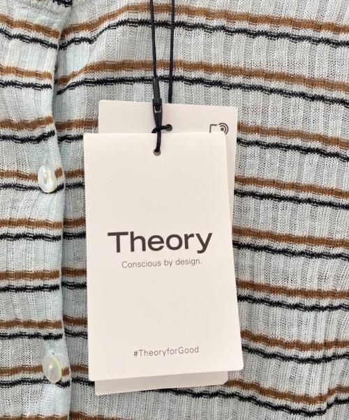 theory（セオリー）theory (セオリー) Neo Sag Harbor Cropped Cardigan ブルー サイズ:P（プチサイズ）の古着・服飾アイテム