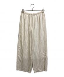theory（セオリー）の古着「Washed Stripe Slit Pull On Pant」｜アイボリー