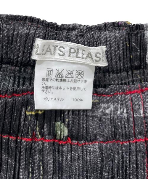 PLEATS PLEASE（プリーツプリーズ）PLEATS PLEASE (プリーツプリーズ) 10AW プリントプリーツパンツ グレー サイズ:3の古着・服飾アイテム