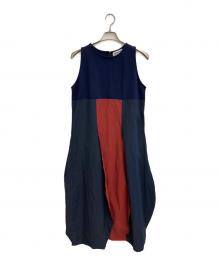 HeRIN.CYE（ヘリンドットサイ）の古着「Ponte docking wave dress」｜ネイビー
