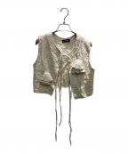 MAISON SPECIALメゾンスペシャル）の古着「Flower Rustic Tops」｜ベージュ