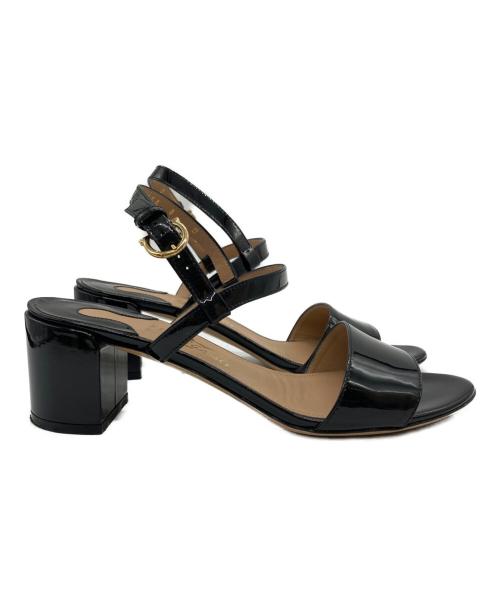 Salvatore Ferragamo（サルヴァトーレ フェラガモ）Salvatore Ferragamo (サルヴァトーレ フェラガモ) パテントレザーサンダル ブラック サイズ:SIZE 8の古着・服飾アイテム