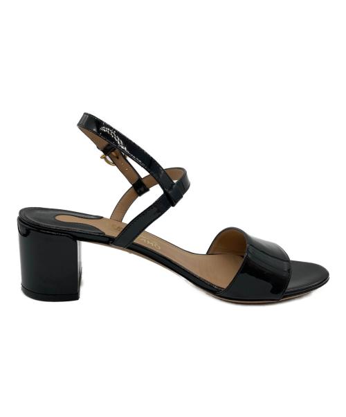 Salvatore Ferragamo（サルヴァトーレ フェラガモ）Salvatore Ferragamo (サルヴァトーレ フェラガモ) パテントレザーサンダル ブラック サイズ:SIZE 8の古着・服飾アイテム