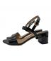 Salvatore Ferragamo (サルヴァトーレ フェラガモ) パテントレザーサンダル ブラック サイズ:SIZE 8：7000円