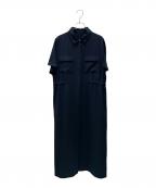 SOEJUソージュ）の古着「ロングシャツワンピース」｜ネイビー