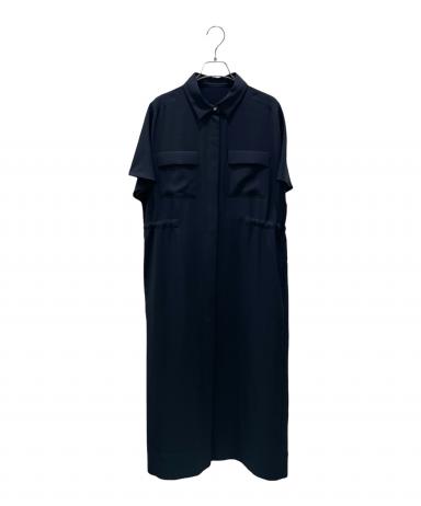 中古・古着通販】SOEJU (ソージュ) ロングシャツワンピース ネイビー