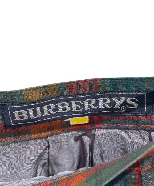 Burberry's（バーバリーズ）Burberry's (バーバリーズ) チェックスカート レッド×グリーン サイズ:不明の古着・服飾アイテム