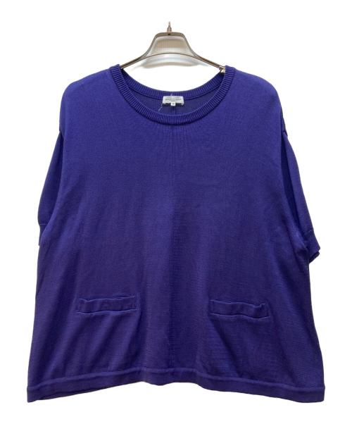 BALENCIAGA（バレンシアガ）BALENCIAGA (バレンシアガ) 半袖ニット パープル サイズ:38の古着・服飾アイテム