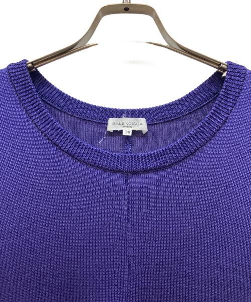 BALENCIAGA（バレンシアガ）BALENCIAGA (バレンシアガ) 半袖ニット パープル サイズ:38の古着・服飾アイテム