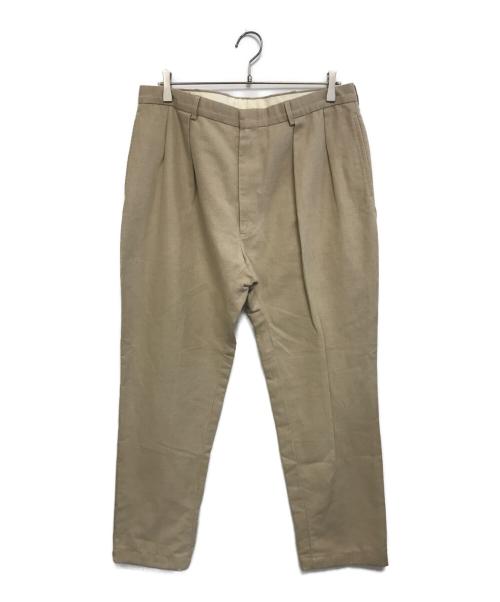 POLO RALPH LAUREN（ポロ・ラルフローレン）POLO RALPH LAUREN (ポロ・ラルフローレン) リネンコットン 2タックトラウザーズ ベージュ サイズ:91cm (W36)の古着・服飾アイテム