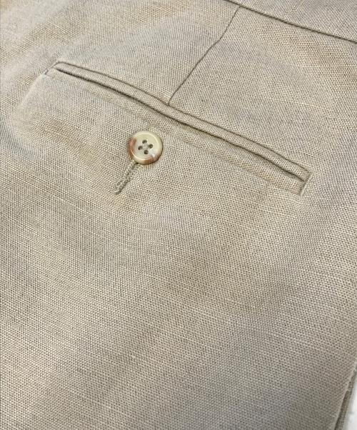 POLO RALPH LAUREN（ポロ・ラルフローレン）POLO RALPH LAUREN (ポロ・ラルフローレン) リネンコットン 2タックトラウザーズ ベージュ サイズ:91cm (W36)の古着・服飾アイテム