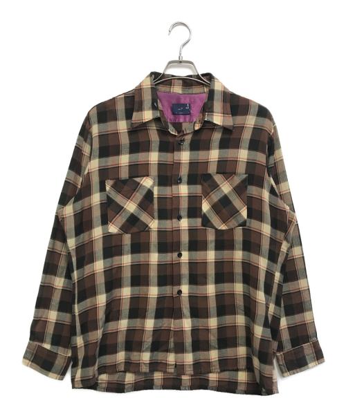 ARROW（アロー）ARROW (アロー) チェックシャツ ブラウン サイズ:表記なしの古着・服飾アイテム