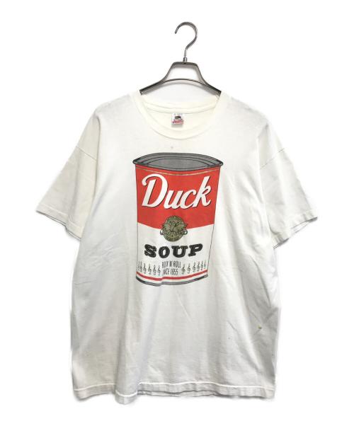 FRUIT OF THE LOOM（フルーツオブザルーム）FRUIT OF THE LOOM (フルーツオブザルーム) Duck SOUPプリントTシャツ ホワイト サイズ:XLの古着・服飾アイテム