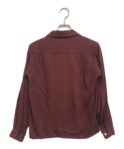 guymont（ガイモント）guymont (ガイモント) レーヨンギャバジンシャツ バーガンディー サイズ:14の古着・服飾アイテム