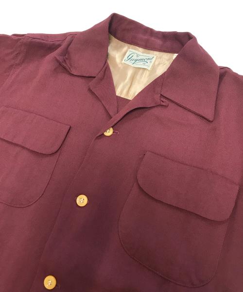 guymont（ガイモント）guymont (ガイモント) レーヨンギャバジンシャツ バーガンディー サイズ:14の古着・服飾アイテム
