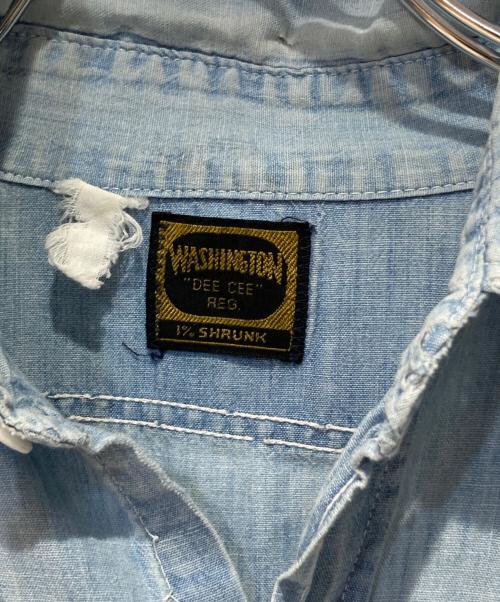 WASHINGTON DEE CEE（ワシントンディーシー）WASHINGTON DEE CEE (ワシントンディーシー) シャンブレーシャツ ブルー サイズ:不明の古着・服飾アイテム