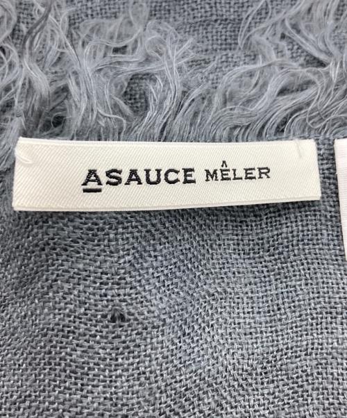 ASAUCE MELER（アソースメレ）ASAUCE MELER (アソースメレ) 大判ストール グレーの古着・服飾アイテム