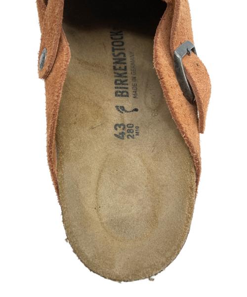 BIRKENSTOCK（ビルケンシュトック）BIRKENSTOCK (ビルケンシュトック) Boston スエード レザー エンボス オレンジ サイズ:28cmの古着・服飾アイテム