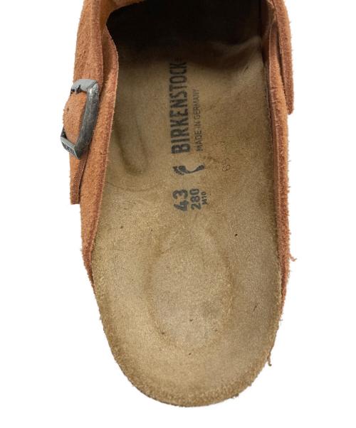 BIRKENSTOCK（ビルケンシュトック）BIRKENSTOCK (ビルケンシュトック) Boston スエード レザー エンボス オレンジ サイズ:28cmの古着・服飾アイテム