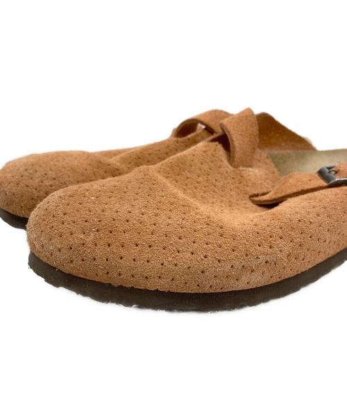 BIRKENSTOCK（ビルケンシュトック）BIRKENSTOCK (ビルケンシュトック) Boston スエード レザー エンボス オレンジ サイズ:28cmの古着・服飾アイテム