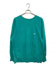 Champion（チャンピオン）の古着「ロゴ刺繍スウェット」｜グリーン