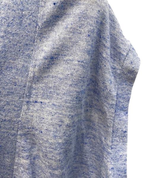 ebure（エブール）ebure (エブール) メランジリネンコットンVネックトップス ブルー サイズ:38の古着・服飾アイテム