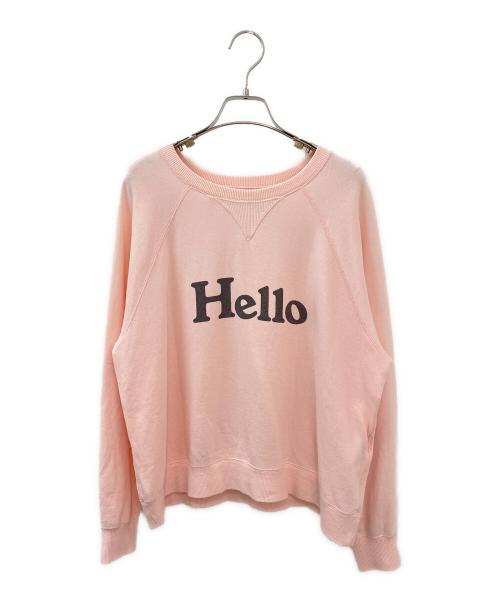 MADISON BLUE（マディソンブルー）MADISON BLUE (マディソンブルー) 別注 HELLO SWEAT ピンク サイズ:01（S）の古着・服飾アイテム