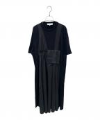 ENFOLDエンフォルド）の古着「FAKE-LAYERED DRESS」｜ブラック