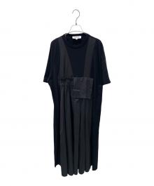 ENFOLD（エンフォルド）の古着「FAKE-LAYERED DRESS」｜ブラック