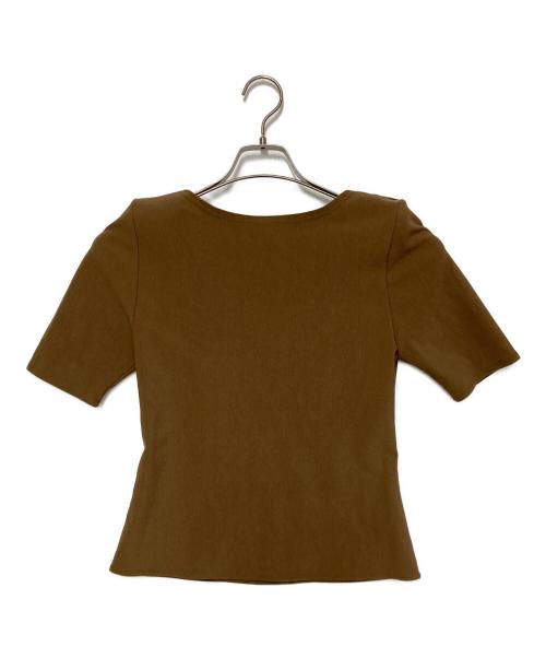 cygne（シーニュ）cygne (シーニュ) バックオープンS/Sトップス ブラウン サイズ:1の古着・服飾アイテム