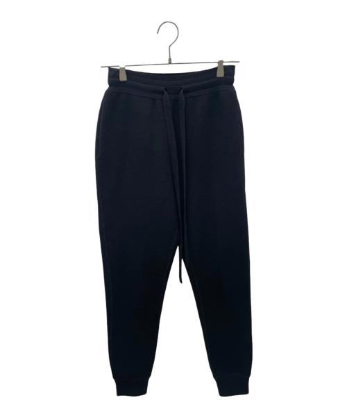 DRAWER（ドゥロワー）DRAWER (ドゥロワー) 14Gウールカシミヤ ミラノ編み ニットパンツ ブラック サイズ:1の古着・服飾アイテム