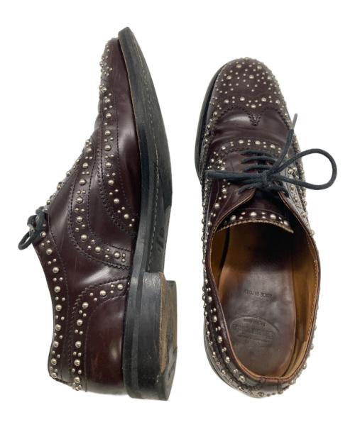 CHURCH'S（チャーチ）CHURCH'S (チャーチ) スタッズ付きウィングチップシューズ ブラウン サイズ:37の古着・服飾アイテム