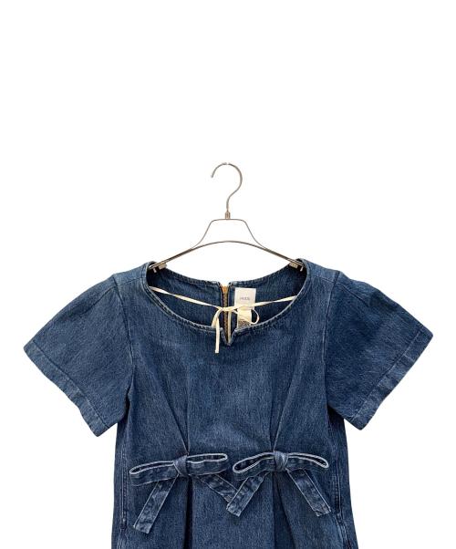 patou（パトゥ）patou (パトゥ) Bow denim minidress インディゴ サイズ:36の古着・服飾アイテム