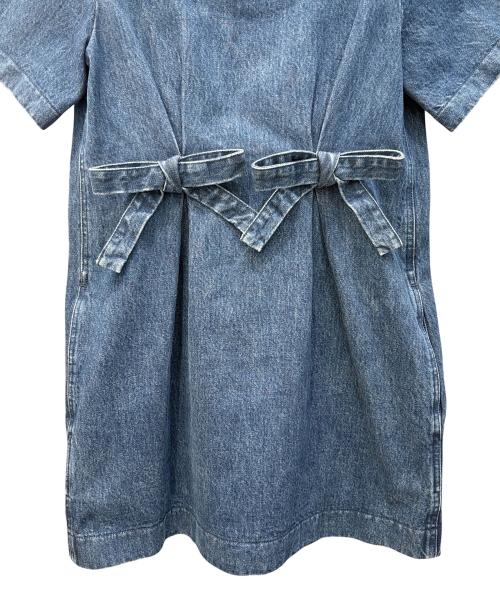 patou（パトゥ）patou (パトゥ) Bow denim minidress インディゴ サイズ:36の古着・服飾アイテム