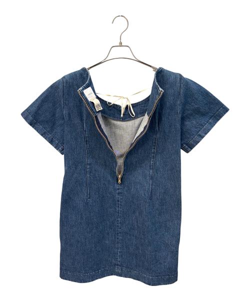 patou（パトゥ）patou (パトゥ) Bow denim minidress インディゴ サイズ:36の古着・服飾アイテム
