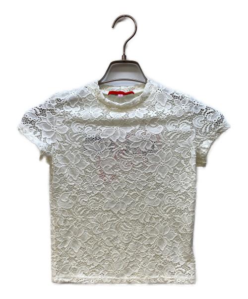ECKHAUS LATTA（エクハウスラッタ）ECKHAUS LATTA (エクハウスラッタ) バックプリントレースカットソー アイボリー サイズ:Sの古着・服飾アイテム