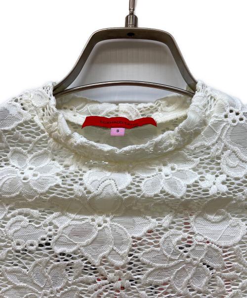 ECKHAUS LATTA（エクハウスラッタ）ECKHAUS LATTA (エクハウスラッタ) バックプリントレースカットソー アイボリー サイズ:Sの古着・服飾アイテム