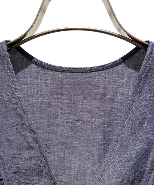 Noble（ノーブル）Noble (ノーブル) ウォーターエッジフリルブラウス ブルー サイズ:FREEの古着・服飾アイテム