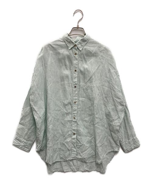 Spick and Span（スピック＆スパン）Spick and Span (スピック＆スパン) 80リネンカシュクール ビッグシャツ グリーン サイズ:FREEの古着・服飾アイテム