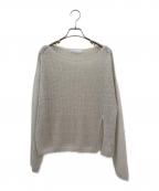 Nobleノーブル）の古着「ISY Linen mixラメ スカシニット」｜シルバー
