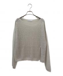 Noble（ノーブル）の古着「ISY Linen mixラメ スカシニット」｜シルバー