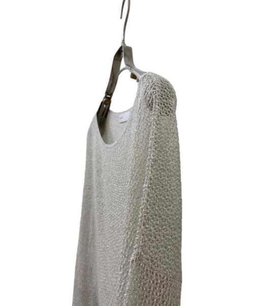 Noble（ノーブル）Noble (ノーブル) ISY Linen mixラメ スカシニット シルバー サイズ:Freeの古着・服飾アイテム