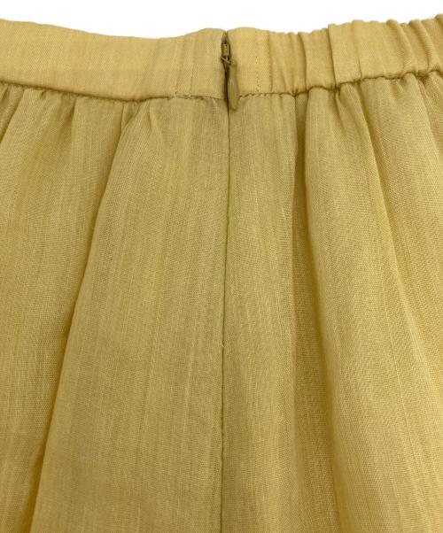 Spick and Span（スピック＆スパン）Spick and Span (スピック＆スパン) ラミーブレンドギャザーフレアスカート イエロー サイズ:SIZE 36の古着・服飾アイテム