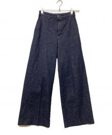 YANUK（ヤヌーク）の古着「ピンタックストレートデニムパンツ」｜インディゴ