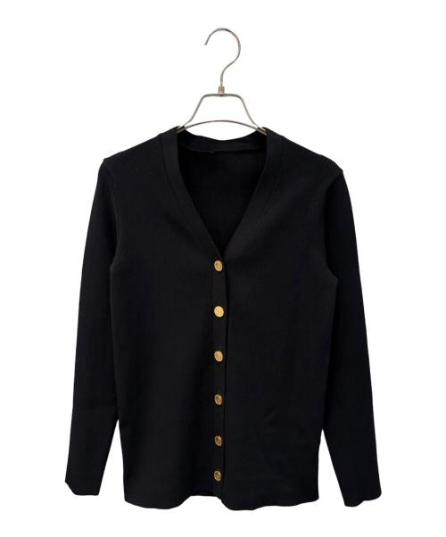 MUSE de Deuxieme Classe（ミューズ ドゥーズィエム クラス）MUSE de Deuxieme Classe (ミューズ ドゥーズィエム クラス) DINER RIB Vネックカーディガン ブラック サイズ:FREEの古着・服飾アイテム