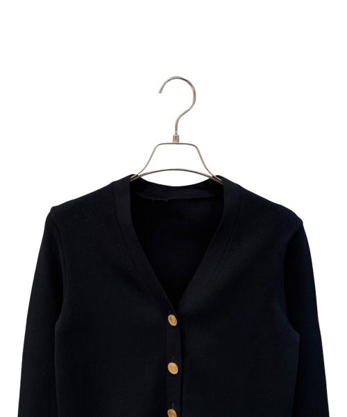 MUSE de Deuxieme Classe（ミューズ ドゥーズィエム クラス）MUSE de Deuxieme Classe (ミューズ ドゥーズィエム クラス) DINER RIB Vネックカーディガン ブラック サイズ:FREEの古着・服飾アイテム