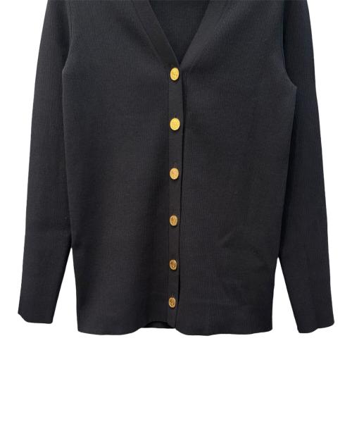 MUSE de Deuxieme Classe（ミューズ ドゥーズィエム クラス）MUSE de Deuxieme Classe (ミューズ ドゥーズィエム クラス) DINER RIB Vネックカーディガン ブラック サイズ:FREEの古着・服飾アイテム