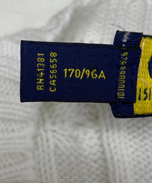 POLO RALPH LAUREN（ポロ・ラルフローレン）POLO RALPH LAUREN (ポロ・ラルフローレン) ケーブルニット ホワイト サイズ:Ｌの古着・服飾アイテム