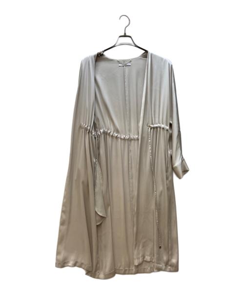 BEIGE（ベイジ）BEIGE (ベイジ) サテンロングカーディガン ベージュ サイズ:2の古着・服飾アイテム