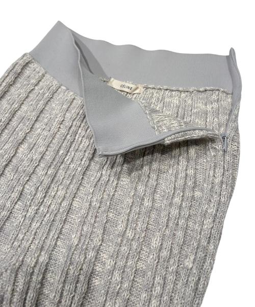 CELINE（セリーヌ）CELINE (セリーヌ) リブニットフレアパンツ グレー サイズ:Ｓの古着・服飾アイテム